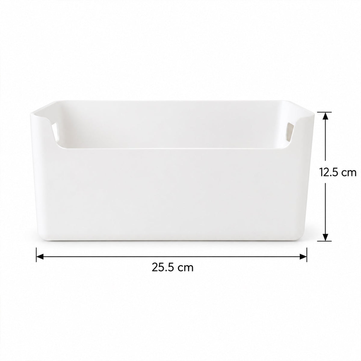 Wukusy adhesive wall mount storage box for kitchen and bathroom, 25x12 cm, mounted on a wall with items inside