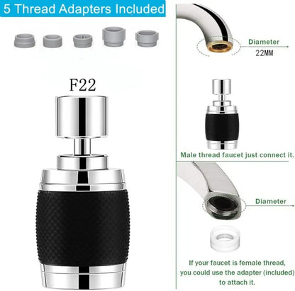 360° Swivel Kitchen Tap Spray Head – Faucet Attachment