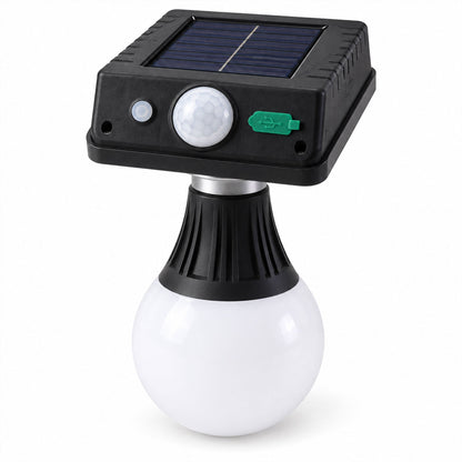Wukusy solar motion sensor wall light with frosted bulb illuminating porch or garden, 200W outdoor security lighting at night
