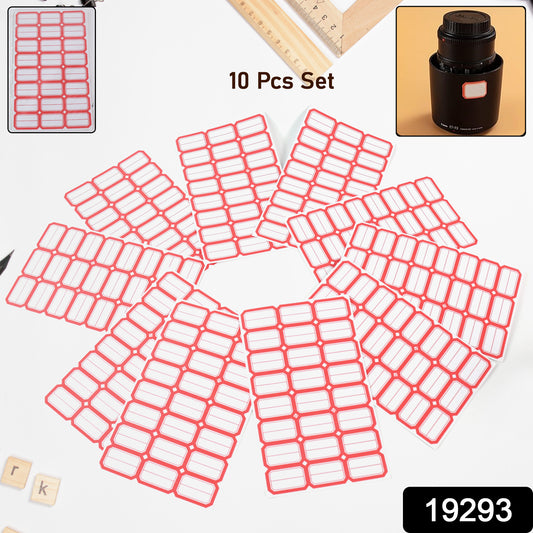 Multipurpose Blank Label Sticker Sheets (10 Sheet Set)