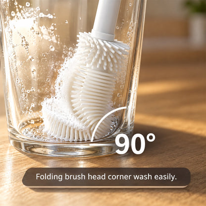 Wukusy silicone cleaning brush with flexible bristles for cups and bottles, kitchen cleaning tool, 1-piece product image