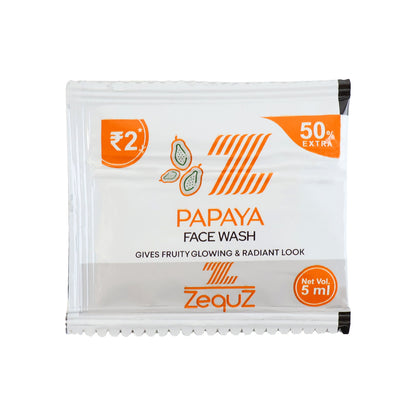 Zequz Papaya Face Wash Sachet (5 Ml  1 Pc)