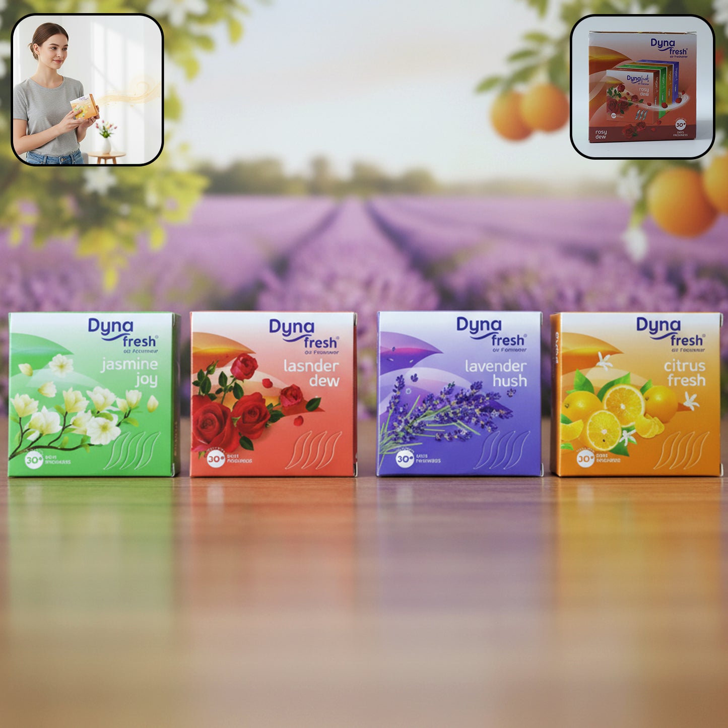 Mix Fragrance Air Freshener Combo (4 Pc 200gm 50gm Per Pkt)