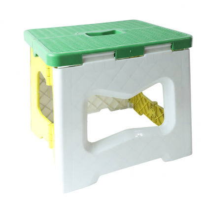 Heavy Duty Foldable Plastic Stool With Carry Handle For Home Kitchen And Travel