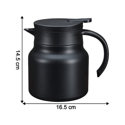 Wukusy 800ml insulated thermos flask with handle and strap, stainless steel body, designed for hot and cold beverages.
