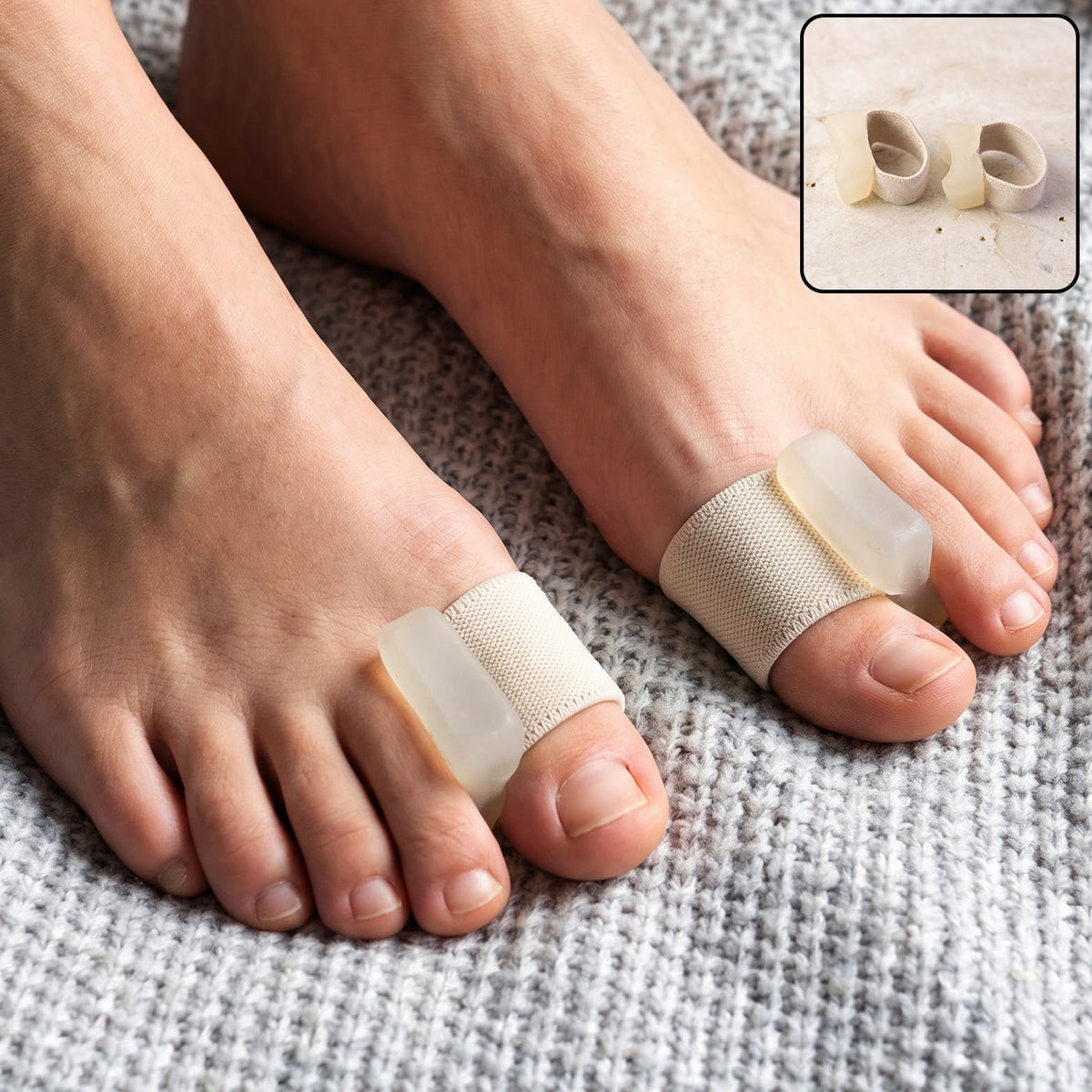 Large Big Toe Corrector Support Brace With Elastic Loop For Daily Wear (1 Pair)