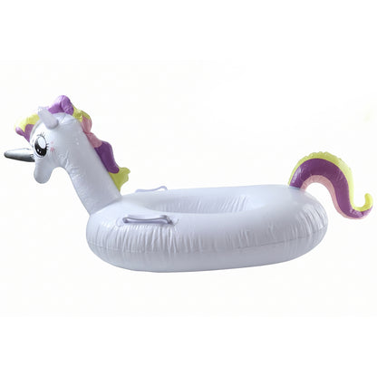 Kids Inflatable Unicorn Swim Ring Pool Float With Safety Handles  1 Pc