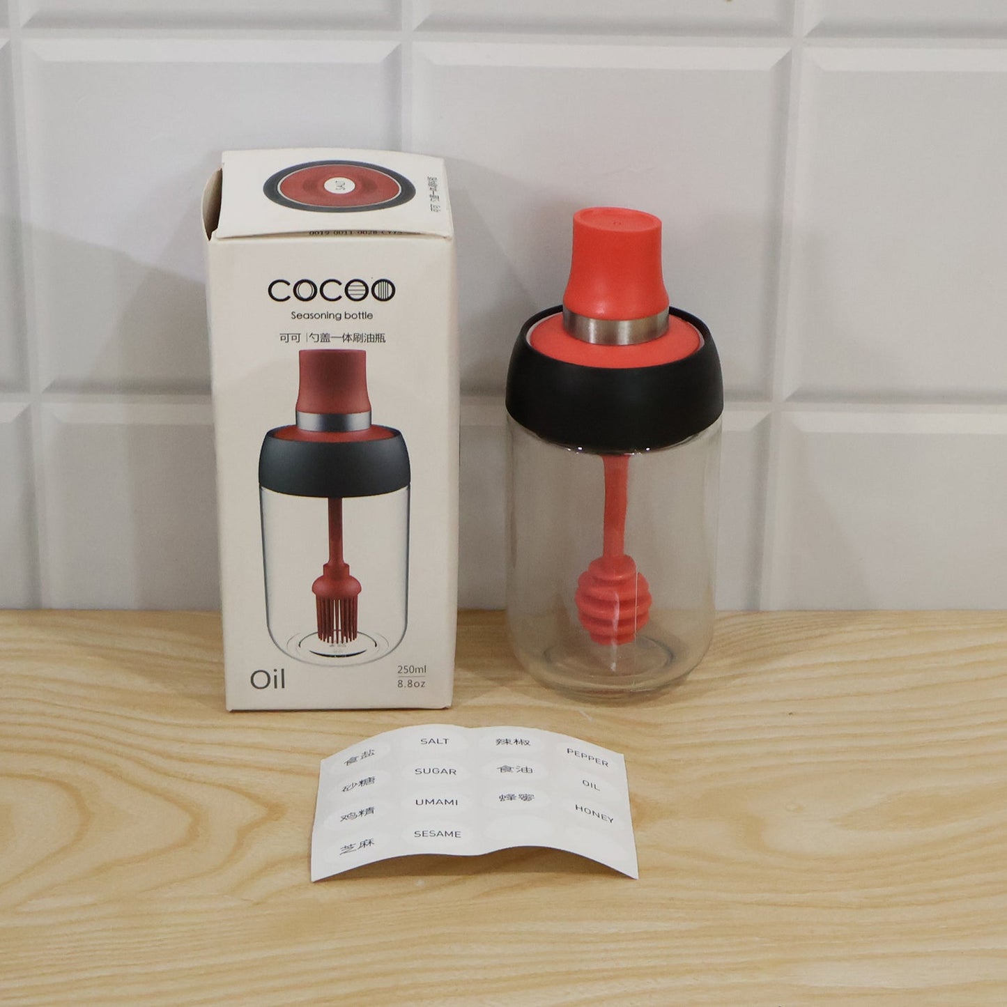 250 Ml Glass Honey Dispenser Bottle With Dipper For Kitchen And Dining Use (1 Pc)