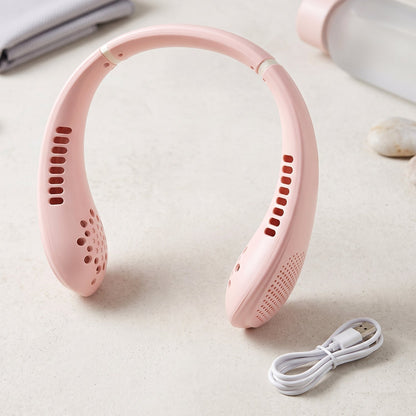 Usb Rechargeable Portable Bladeless Neck Fan For Hands Free Cooling (1 Pc)