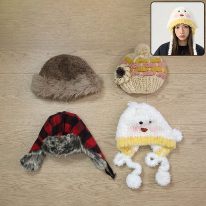 Winter Warm Woolen Cap And Lightweight Summer Fashion Cap (1 Pc Mix Random Design)