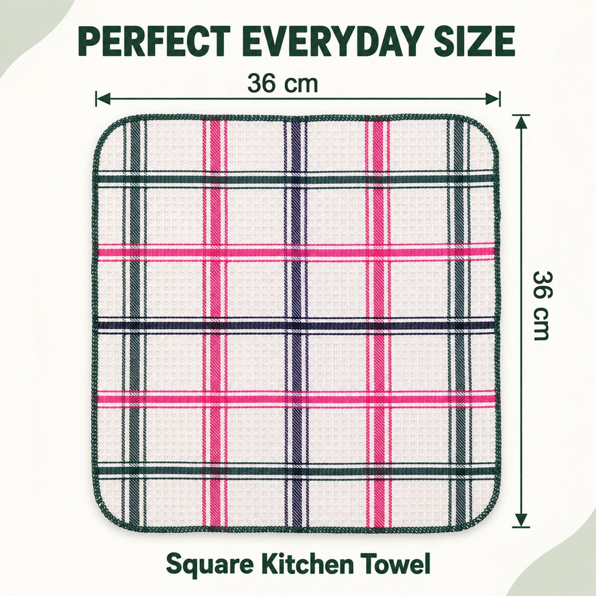 Multipurpose Dish Cleaning Cloth Set For Daily Kitchen Wiping (3 Pc 36x36 Cm)