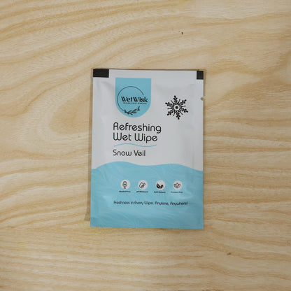 Snow Veil Refreshing Wet Wipes Face Body Hand Cleansing Wipes (1 Pc)