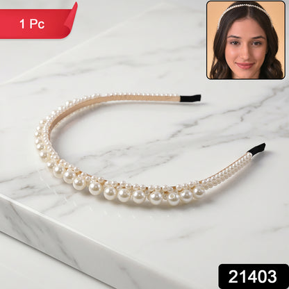 Elegant Pearl Studded Hairband For Women Daily Wear Headband (1 Pc)