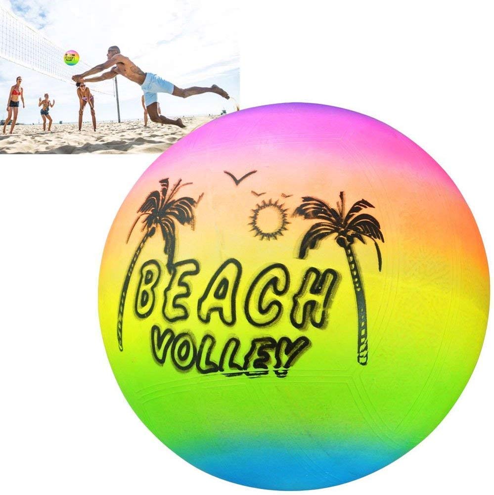 Colorful Wukusy beach ball volleyball for kids, soft sports ball designed for outdoor games and beach fun.