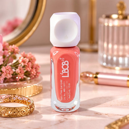 Peach Coral Colour Nail Polish With Matte Finish  Brush Applicator (10 Ml)