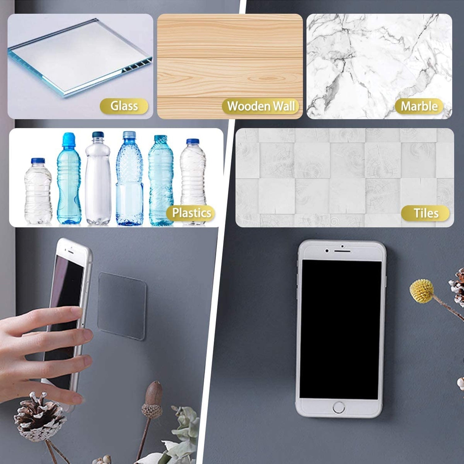 Wukusy 1777 double-sided waterproof wall tape sticker, clear nano adhesive for indoor use, removable and strong for home and bedroom.