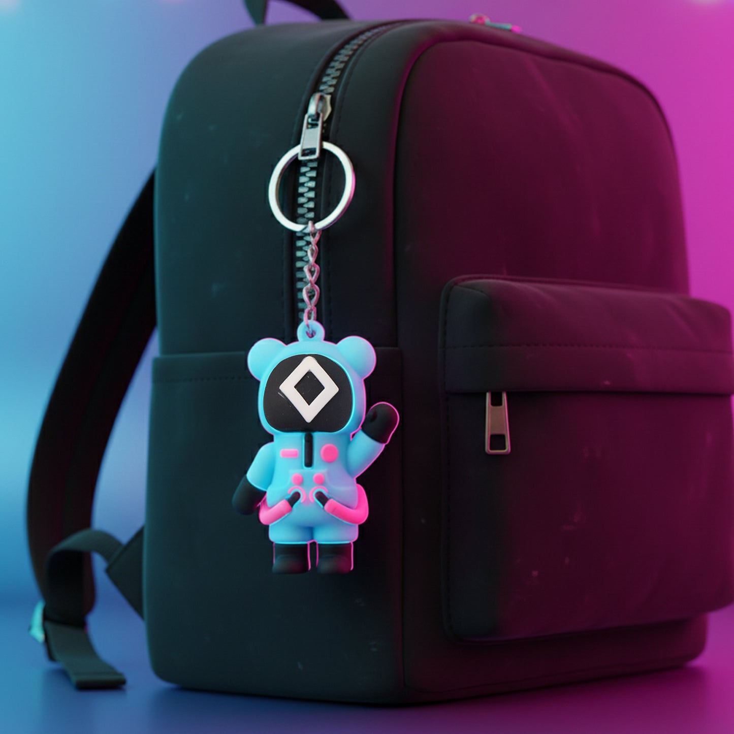 Cute Character-themed Soft Silicone Keychain (Mix Desgin  1 Pc)