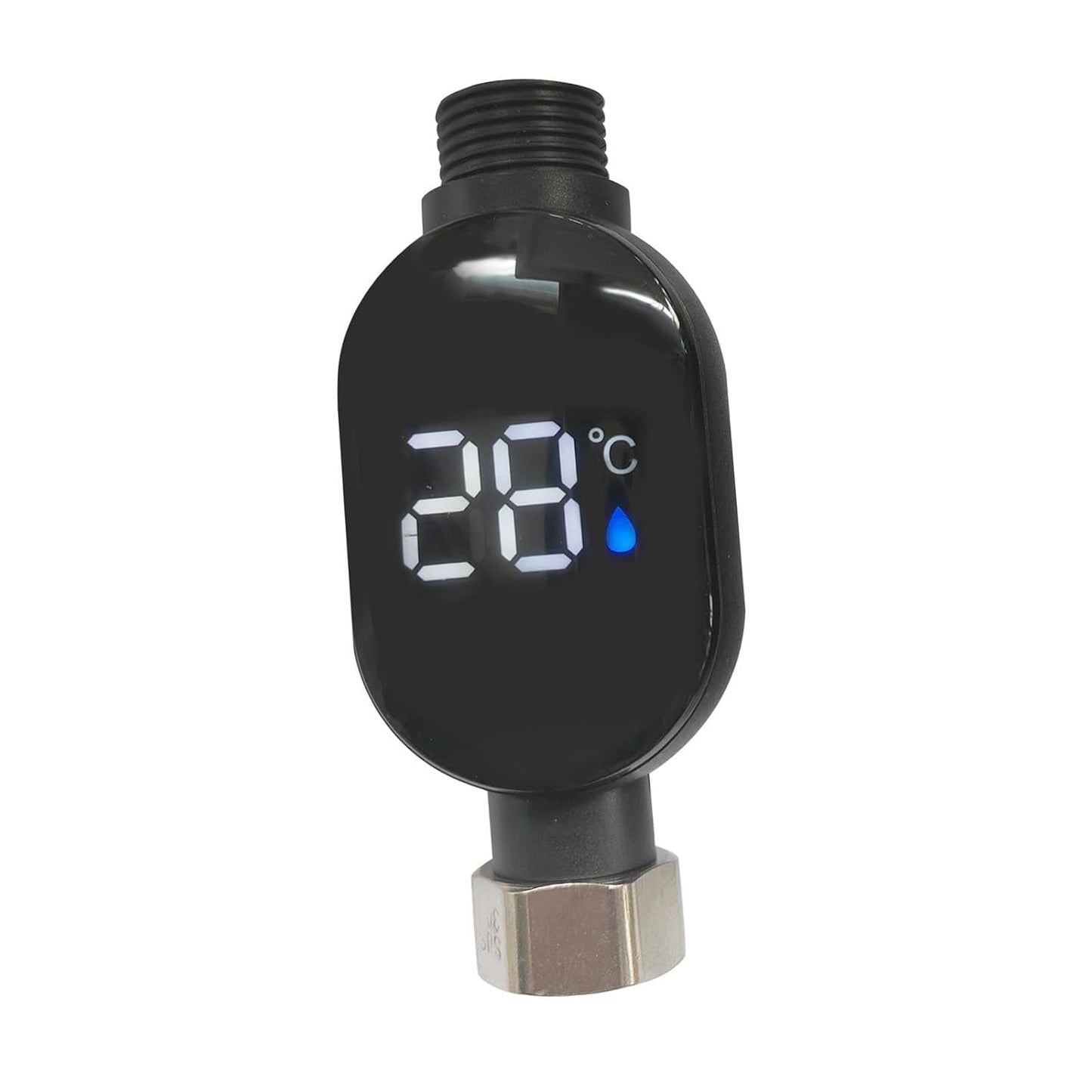Digital Shower Thermometer With Led Temperature Display For Bathroom Use (1 Pc)