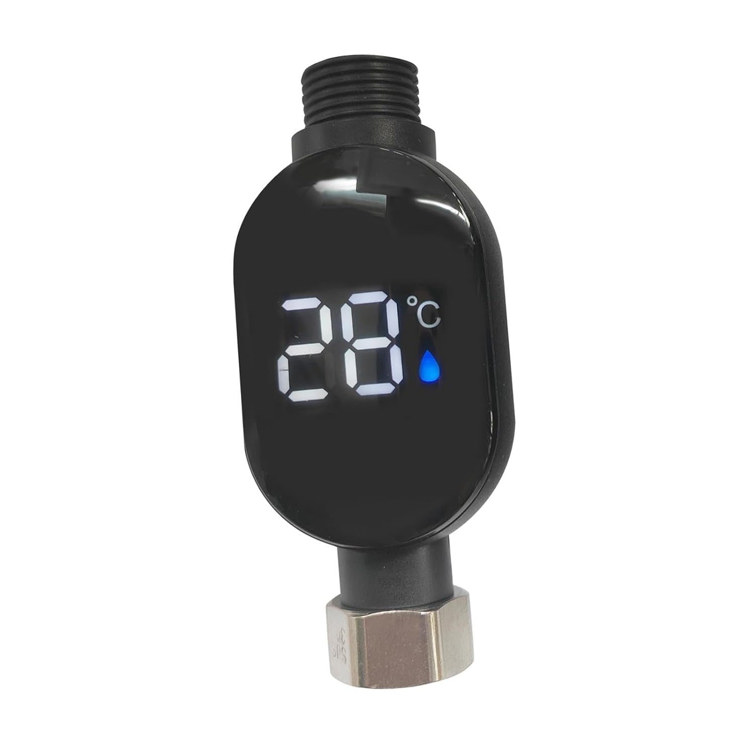 Digital Shower Thermometer With Led Temperature Display For Bathroom Use (1 Pc)