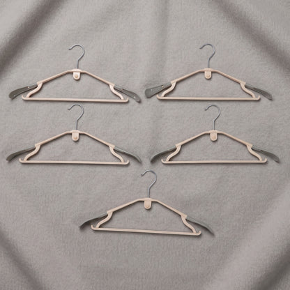 Durable Plastic Clothes Hangers Set (5 Pc Set)
