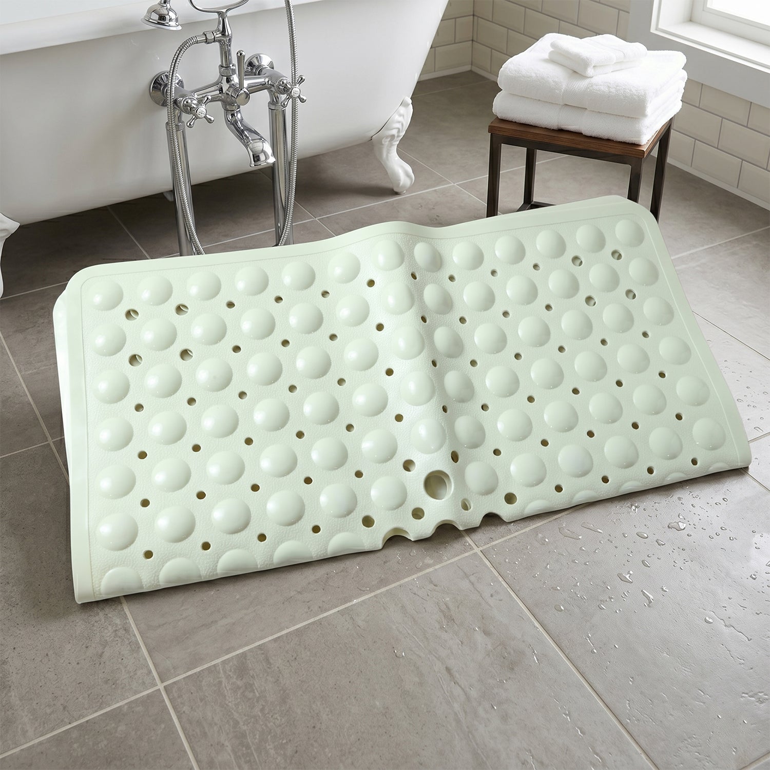Anti-slip Bath Mat With Suction Cups (1 Pc 53x53 Cm)