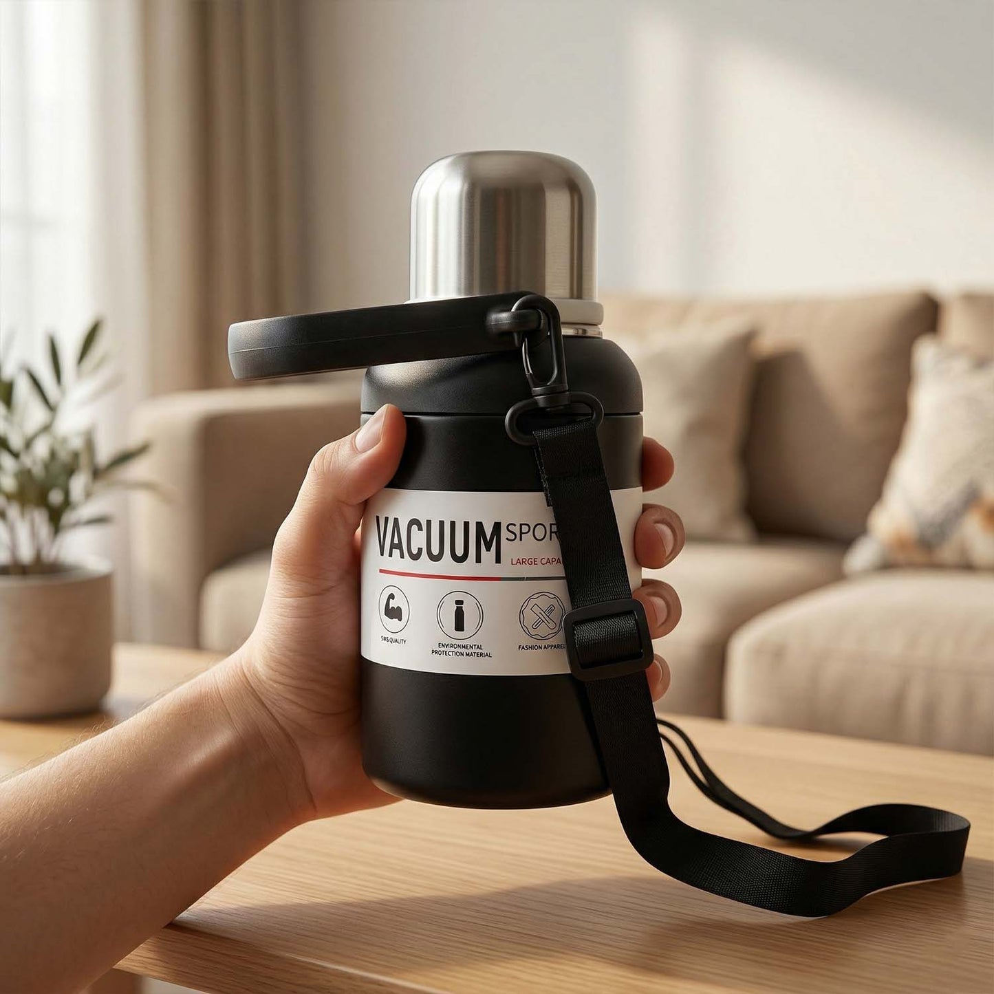 1000 Ml Vacuum Insulated Stainless Steel Flask Bottle