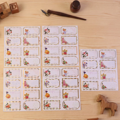 Gift Tag Stickers With Best Compliments Floral Foil Labels For Gifting (40 Pc)