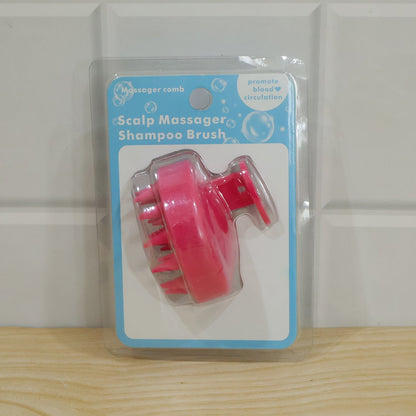 Silicone Scalp Massager Shampoo Brush With Grip For Hair Washing And Care (1 Pc)