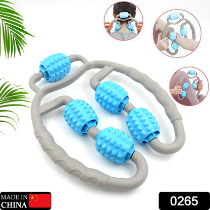 Wukusy 0265 Muscle Massage Roller with 5 wheels for leg and muscle relief, elastic PP design, ideal for home fitness massage sessions.