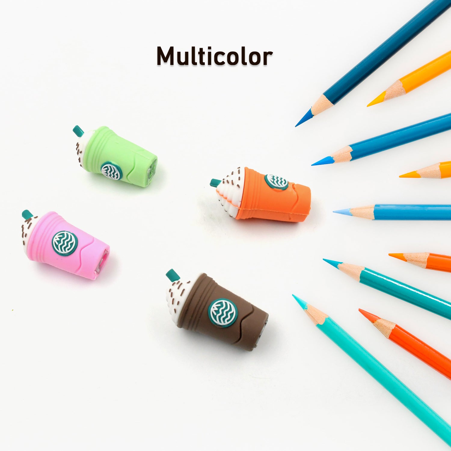 2in1 3d Cute Coffee Or Ice Cream Shape Sharpner Like Rotary Manual Pencil Sharpener For Kids  Ice Cream Style Office School Supplies Back To School Gift For Studentskids Educational Stationary Kit Bday Return Gift
