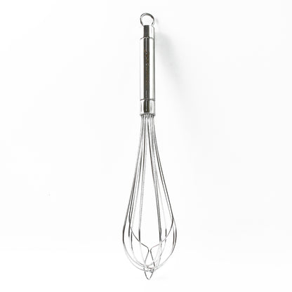 Wukusy Apex stainless steel medium hand whisk for mixing and whipping in home and kitchen cooking tasks.