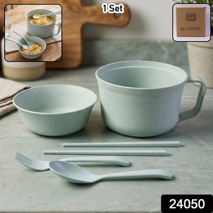 Wheat Straw Dinnerware Set  Eco-friendly  Durable Kitchen Essentials