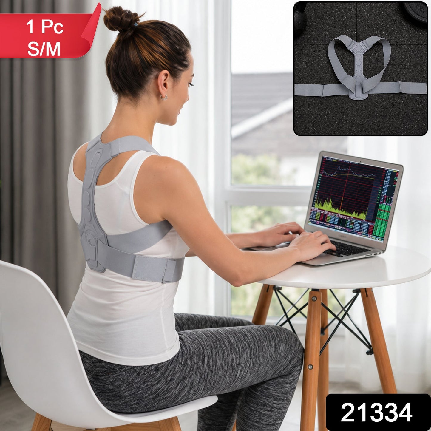 Adjustable Posture Support Belt For Upper Back And Comfortable Daily Wear (1 Pc)
