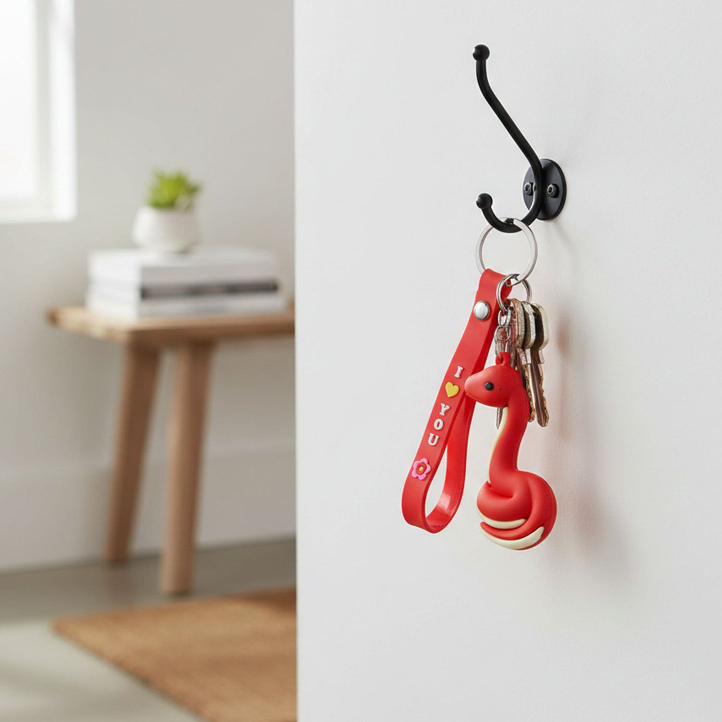Cute Cartoon Snake Keychain (1 Pc)