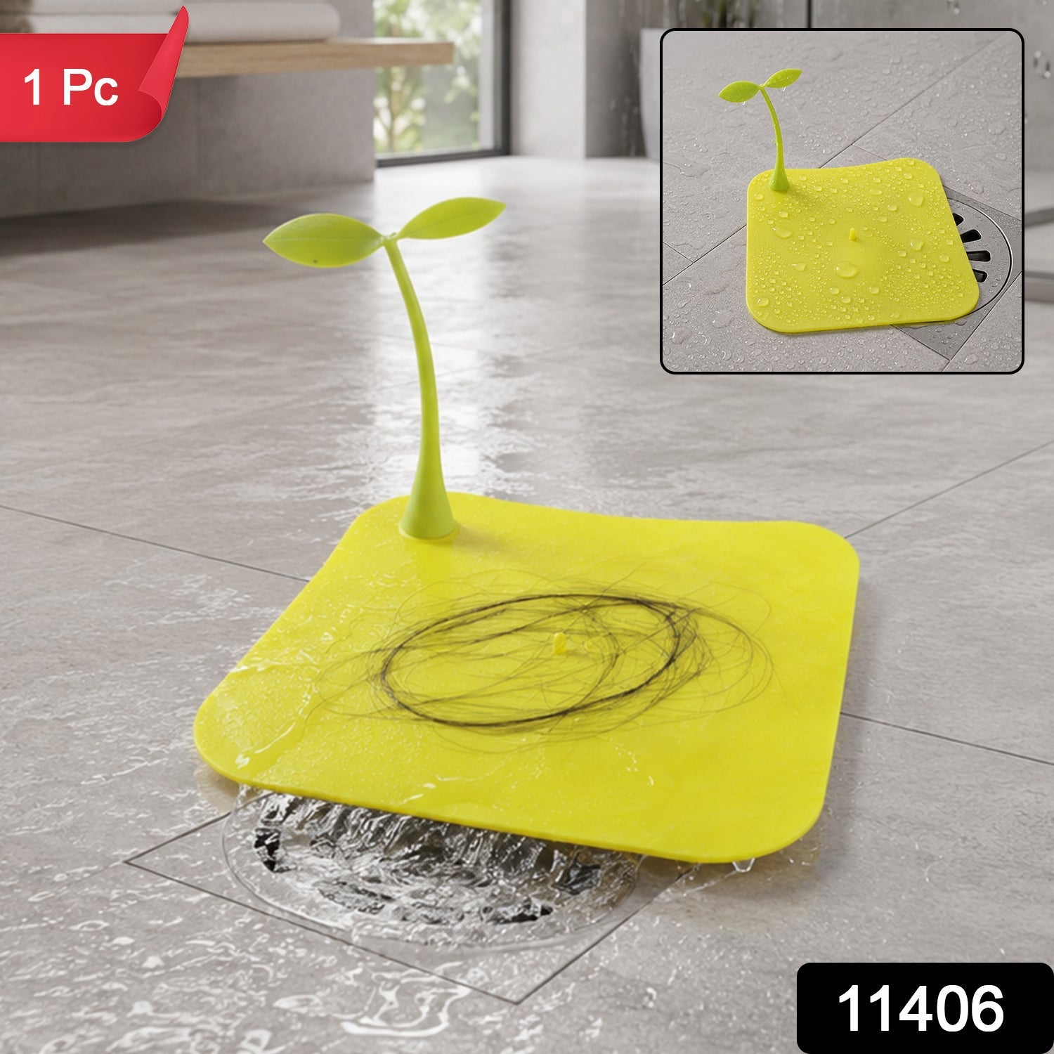 Silicone Bean Sprout Floor Drain Cover For Bathroom Kitchen And Laundry (1 Pc)
