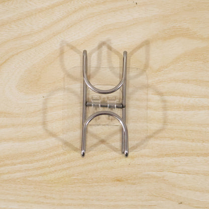 Transparent Double Loop Adhesive Wall Holder Hook (1 Pc)