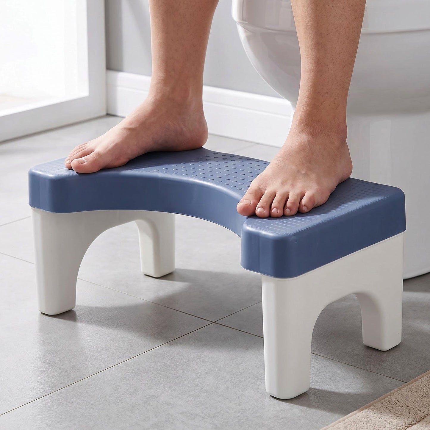 Plastic Toilet Squat Stool With Anti-slip Surface For Bathroom Comfort (1 Pc)