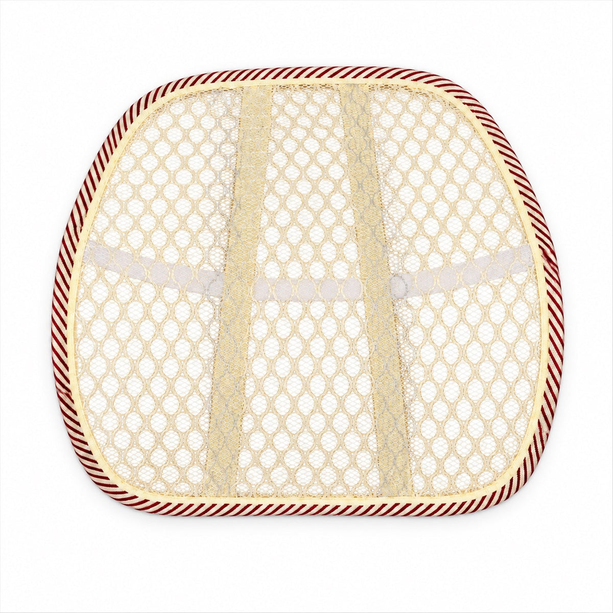 Wukusy car seat mesh back support with curved frame and elastic strap backrest