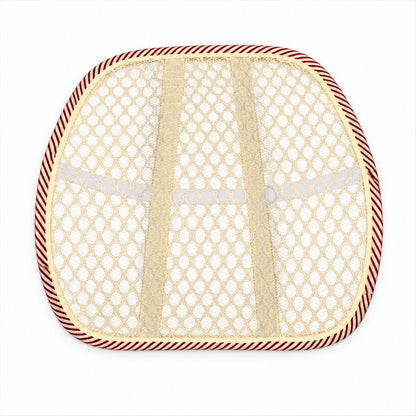 Wukusy car seat mesh back support with curved frame and elastic strap backrest