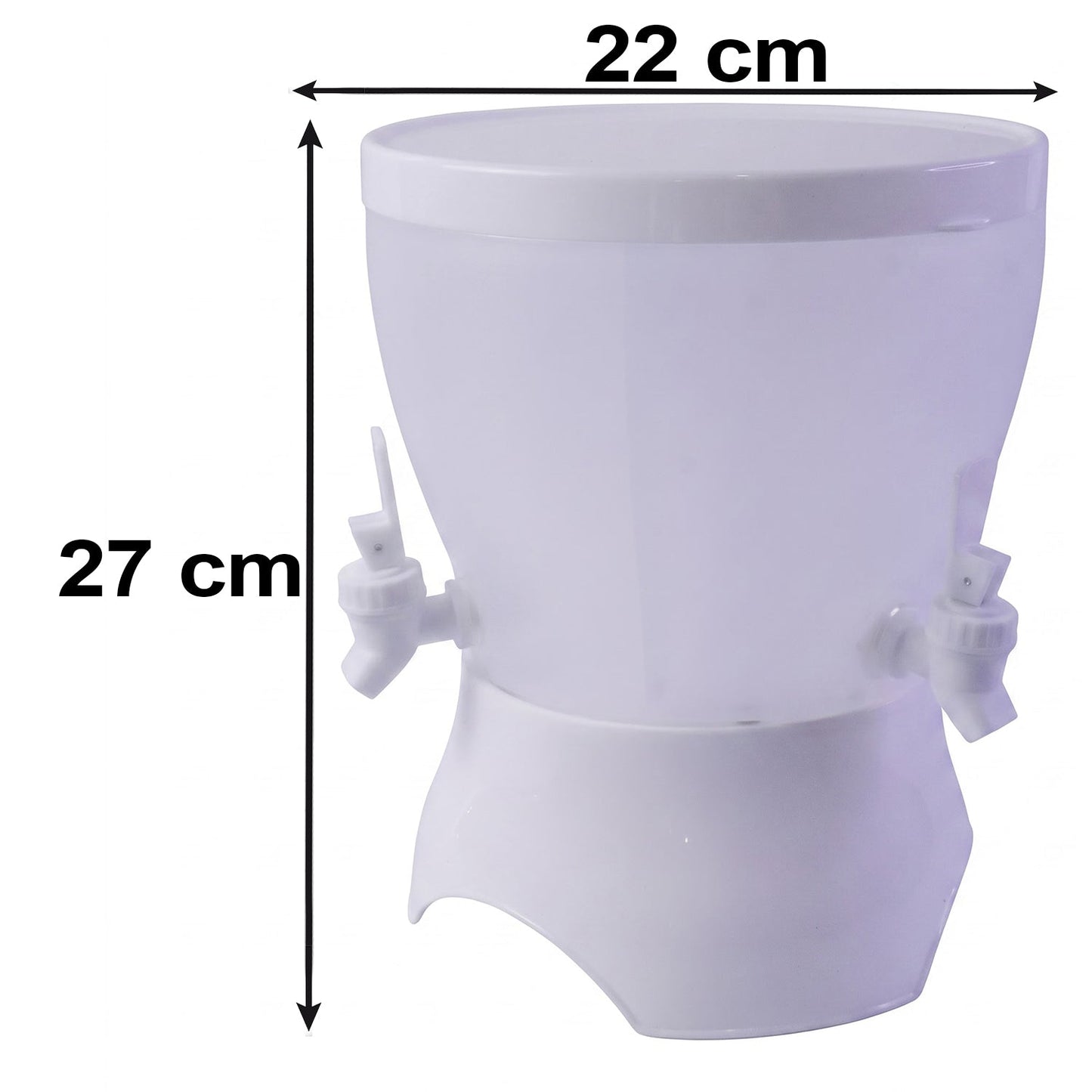 Plastic Cold Water Storage Dispenser Kettle With Dual Taps For Home Use (1 Pc)