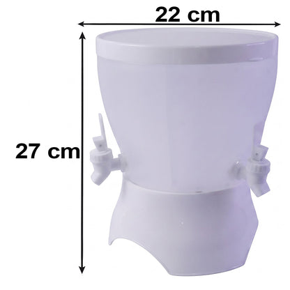 Plastic Cold Water Storage Dispenser Kettle With Dual Taps For Home Use (1 Pc)