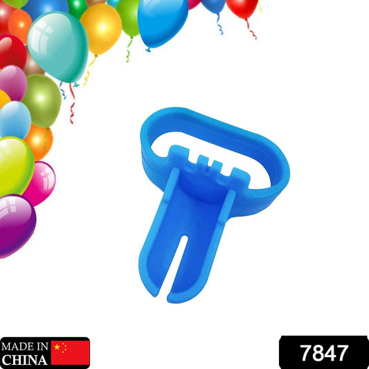 Wukusy Balloon Tying Tool device for quick knotting, shown in use with colorful balloons, ideal for party decorations and home improvement.