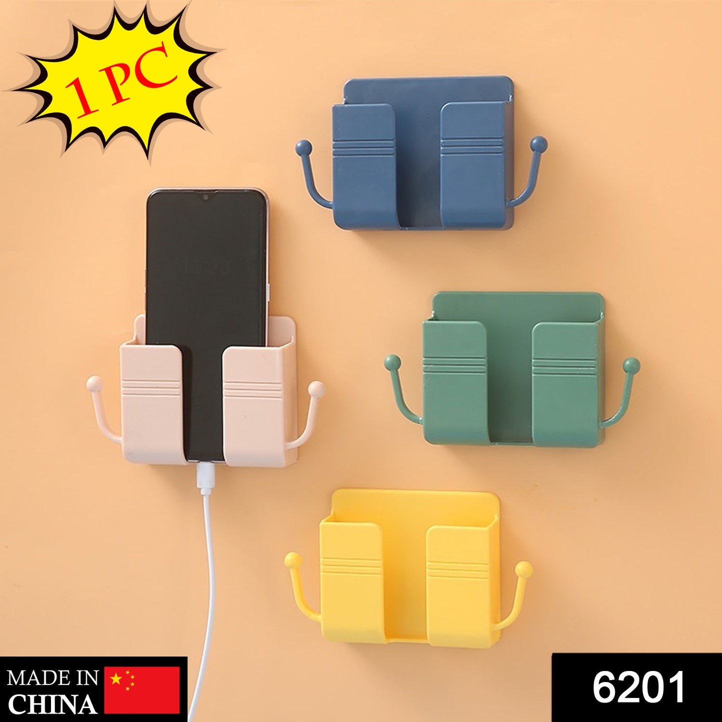Wukusy wallmount mobile stand with hook for hanging clothes and items, suitable for household and various support uses.