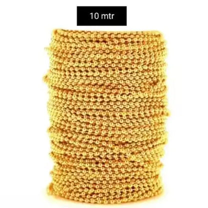 10 Meter Golden Ball Chain – Craft Jewellery Chain