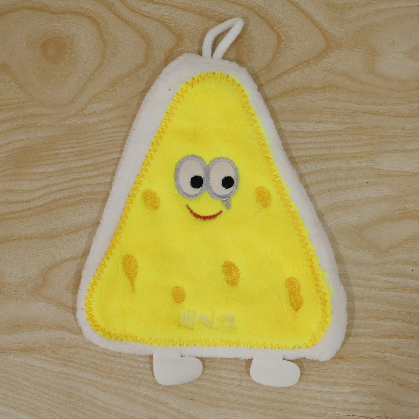 Wukusy cartoon microfiber hanging hand towel with quick-dry kitchen wipe cloth, featuring colorful cartoon design and hanging loop.