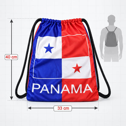 Wukusy printed drawstring backpack with braided cords, gym sports bag, 40x33 cm, lightweight and durable for active use