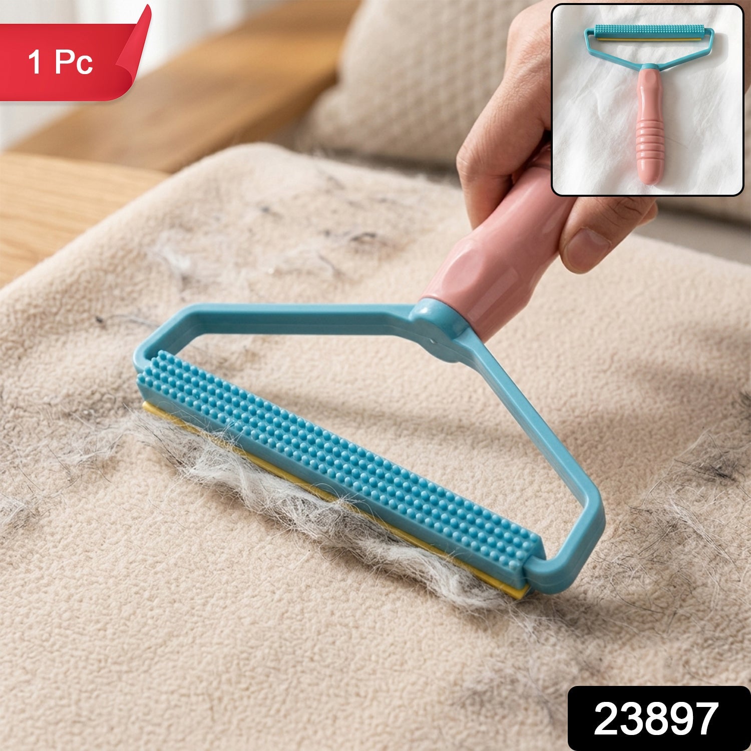 2-in-1 Portable Pet Hair And Lint Remover Brush For Clothes And Furniture (1 Pc)