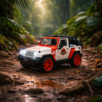 Kids Dinosaur Hunter Off-road Friction Powered Toy Jeep Car (1 Pc)