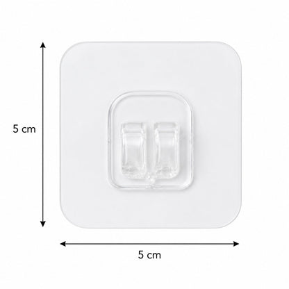 Self Adhesive Transparent Wall Hooks For Kitchen Bathroom And Home Organization