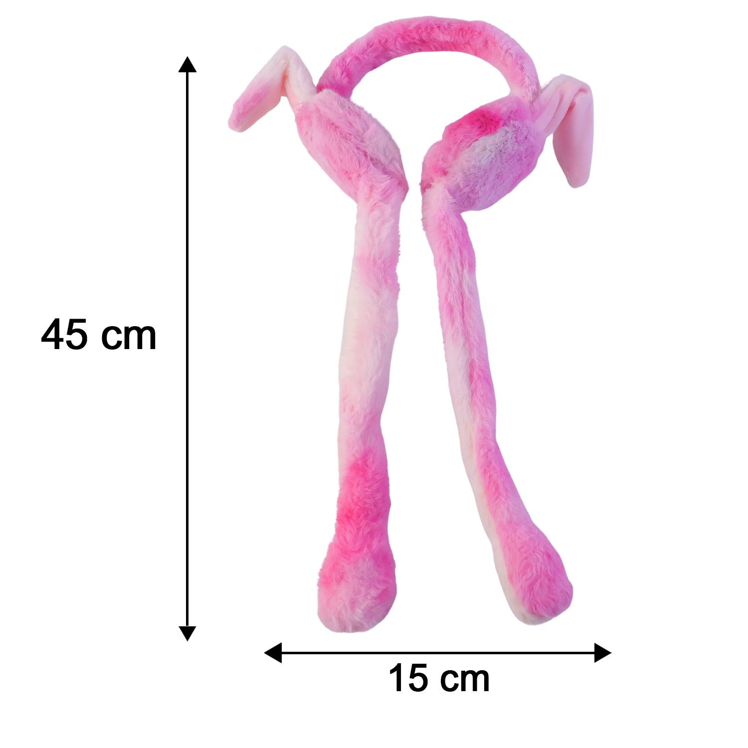 Led Light Soft Plush Winter Earmuffs With Cute Bunny Ears  Long Tails (1 Piece)